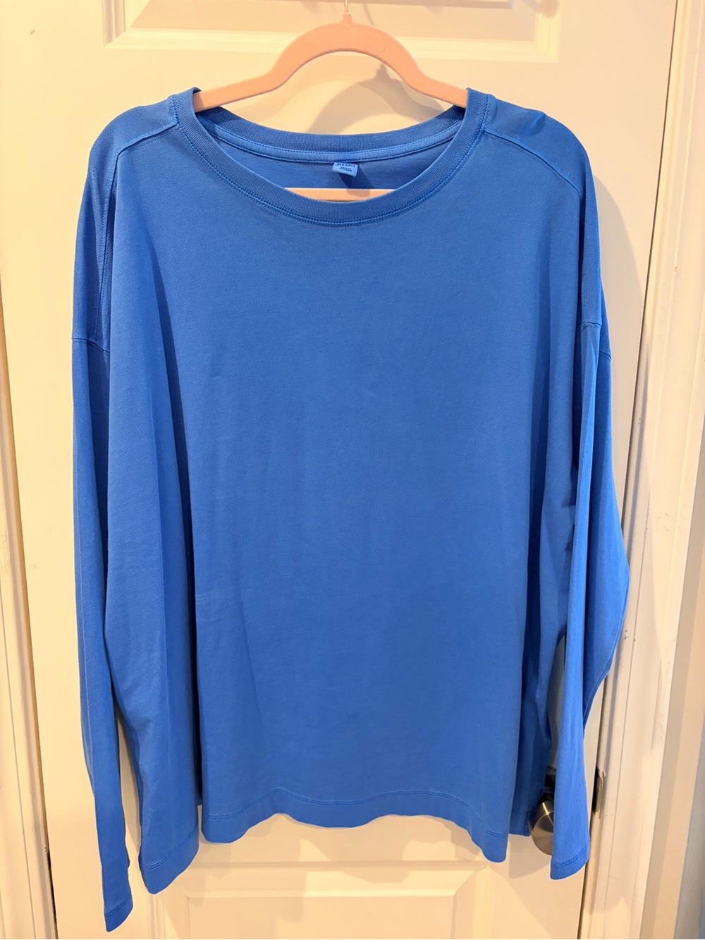 Old Navy Women’s Long-Sleeve Crewneck Shirt - Bright Blue XXL Tall